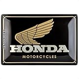 Nostalgic-Art Retro Tin Sign 20x30cm Honda - Motorcycles Gold - Gift Idea For Honda Accessories Fans Metal Vintage Design
