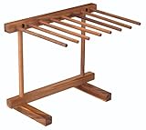 KitchenCraft World of Flavours, Collapsible Pasta Drying Rack in Gift Box, Wooden, 36 x 3 x 23.5 cm, Brown