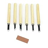 Modelcraft PCT1006 Wood Carving Set with Sharpening Stone - Silver (1-Piece)