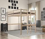 Double Loft Bunk Bed - 4ft 6 wooden high sleeper bunkbed - CAN BE USED BY ADULTS
