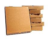 FR Enterprises Pizza Boxes — Lightweight Food Boxes— Plain Pizza Style Postal Boxes with Rear Vent Hole - Easy to Transport (Plain 7 Inch - 10 Pizza Boxes)