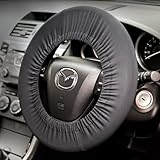 Disklok One Size Fits All Soft Stretch Fit Car Steering Wheel Protection Cover - Black