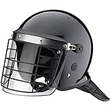 FFTUB Tactical Hunting Anti Riot Helmet with Clear Visor Steel Wire Mesh Mask Protective Equipment Head Protection Suitable for Outdoor