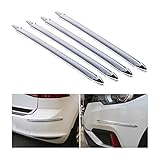 JNNJ 4Pcs Anti-collision Strip Sticker, Universal Car Front Rear Corner Bumper Guard Protector, Car Door Edge PVC Seal Anti-Collision Protector Strips Decal, Self-Adhesive Trims Sticker for Truck, SUV