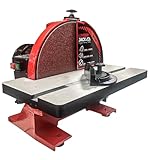LUMBER JACK 12" 305mm Disc Sander Linisher Heavy Duty Cast Iron Base 900W Large Work Area 417 x 175mm 0 to 45 Deg Table