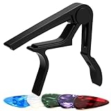 Guitar Capo for Acoustic & Electric Guitars Includes 1 Capo and 5 Picks for Free & Ideal for Musicians