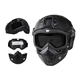 Airsoft Helmet and Full Face Mask, Detachable Airsoft Goggles,Paintball PJ Fast Helmet with Front NVG Mount and Side Rail