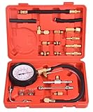 DHA Fuel Injection Pump Injector Pressure Tester Kit 0-140PSI for Car Truck Motorcycle, Schrader Fuel Rail Pressure Gauge Diesel Petrol Engine Diagnostic Tool