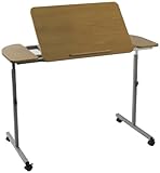 NRS Healthcare M66832 Wheeled and Tilting Over Bed or Chair Table - Height and Width Adjustable