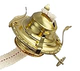 #2 Kerosene Lamp Burner/ Brass Plated Burner/ Oil Lamp Replacement Parts/ Oil Lamp Chimney Holder for Antique Hurricane Lamps (Gold)