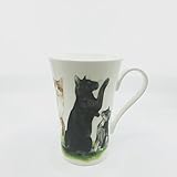Roy Kirkham - Fluted Mug - Black Cat and Tabby