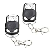 2Pcs 433MHz Garage Door Remote, Universal Gate Remote Control Fob with 4 Channel, Key Fob for Electric Gates, Wireless Garage Door Opener Cloning Key Fob for Garage Doors, Roller Shutters, Car Alarm