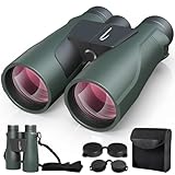 15x56 Binoculars for Adults High Powered - Aurosports HD Large View Binoculars with Clear Low Light Vision - Lightweight Easy Focus Bird Watching Hunting Hiking Cruise Travel - Green