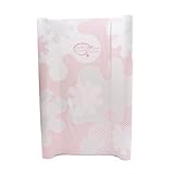 BabyDam Luxury SuperMax Anti-Roll, Wedge Baby Changing Mat - Easy to Clean - 70 x 45cm - Pink/White