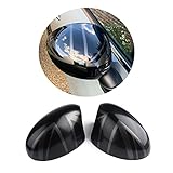 MINI Side Wing Mirror Cover, Union Jack Mirror Caps Cover for Mini Cooper One/D/SD/S/JCW F Series F54 F55 F56 F57 F60 2014–2019.6 (Black UK, F Series No Light Hole)