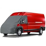 Opaltool Motorhome Windscreen Cover for FIAT Ducato/Peugeot Boxer/Citroen Relay X250/290 2006-2024, 420D Waterproof Campervan Motorhome External Front Windscreen Cover with 10 Bandage and Magnets