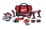 Milwaukee M18 6pc Cordless Lithium-Ion Tool Combo Kit (2696-26)