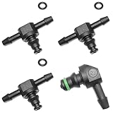 4Pcs Common Rail Diesel Injector Leak Off Pipe Return Connectors for 110 Fuel Injector Return Connector Automotive Parts