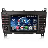 Erisin 7 Inch 8-Core 4GB+64GB Android 14 Car Stereo with Sat Nav For Mercedes C/CLC/G-Class W203 W463 CL203 S203 Support Wireless CarPlay Android Auto DAB+ WIFI Bluetooth GPS Canbus SWC OBD2 DVR USB