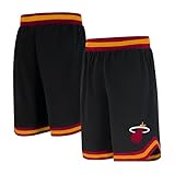 Ultra Game NBA Miami Heat Mens Woven Basketball Shorts, Team Color, Large