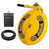 Disklok Gold Security Edition Combo Pack Car Steering Wheel Full Cover Anti-Angle Grinder Anti-Theft Lock Police Approved Inc. Cover & Large RFID Pouch (Yellow, Medium 39cm - 44cm)