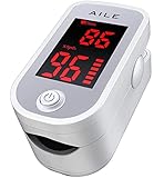 AILE Pulse Oximeter Oxygen Meter Adults Accurate Fast Easy Larger Red Screen Oxygen Monitor with Lanyard Blood Saturation Monitor -O2 Saturation Meter Pulse-Oximeter