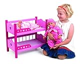 DOLLSWORLD CLASSIC from Peterkin | Deluxe Wooden Bunk Beds | Wooden dolls bunk beds with 2 quilts and 2 pillows, suitable for dolls up to 46cm (18") | Dolls & Accessories | Ages 3+