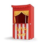 Bomodoro - Children's Puppet Theatre 120 x 70 x 50 cm. Transformable into a small tent (red and white)