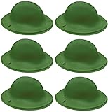 QDS 6 x Green British Army Soldier Helmet WWII World War 2 Tommy Fancy Dress Costume Accessory