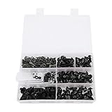 zzr1400 fairing bolt kit 198Pcs/Set Windscreen Fairing Screws M5 M6 Bolts Kit Motorcycle Accessory(Black)