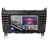 8GB+128GB Android 14 Qualcomm 8 Core Car Stereo GPS Sat Nav for Mercedes Benz C-Class W203 CLC-Class W203 G-Class W463 7" Car Radio IPS CarPlay Wifi Bluetooth 5.1 DSP Canbus