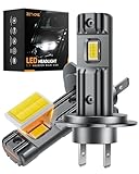 Zethors H7 LED Headlight Bulbs with 16 CSP Chips-60W 14000LM 6000K for High/Low Beam, Fanless Mini LED Bulbs Car H7 Halogen Replacement, Non-Polarity, Plug and Play, Canbus Ready, 2PCS