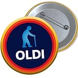 Funny Birthday Gift For Men & Women Rude Oldi 76mm Pin Badge Perfect For Mum Dad Husband