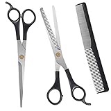 URAQT Professional Hairdressing Kit - Hair Cutting and Comb Set With Stainless Steel Thinning/Texturizing Scissors for Salon/Home/Pet