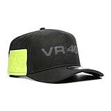 Dainese VR46 9Forty Cap, Baseball Cap, for Men and Women, Black/Fluo-Yellow, N
