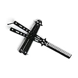 Sricam Folding comb unique metal Black butterfly comb