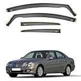 iSpeed Wind Deflectors For Mercedes E Class W211 4 Door Saloon 2002-2009 4pc - Keep Your Car Ventilated in Rain - Reduce Wind Turbulence - Tinted In-Channel Type