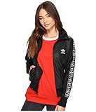 adidas Originals Women's Firebird Track Top, Black/Berlin Linear Logo, XL