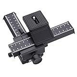 Camcorder Stabilizers,4-Way Macro Focusing Focus Rail Slider Photography Tripod Head Mount Bracket with 1/4inch Thread