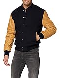 Schott NYC Men's Lcusa Leather Jacket, Navy/Cognac, Xx-Large