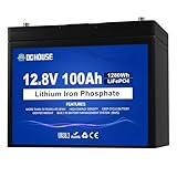 DCHOUSE 12V 100AH LiFePO4 Lithium Battery, Group 31,Built-in 100A BMS, Up to 15000 Cycles Battery for RV, Marine, Trolling Motor, Travel Trailer, Energy Storage- Off Grid