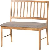 Seconique Austin Dining Bench in Oak Effect/Grey Fabric