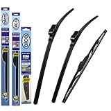 Fits Citroen Xsara Picasso 2005-2010 Set of 3 Windscreen Wiper Blades alca Germany Super Flat Front Rear 26"26"16" ASF2626SL16ARC