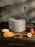 Village Decor Handmade- carved Handmade Stone Mill/Grinder (Dia - 9 inch)
