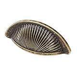 Decoranddecor Arro Half Moon Shaker Cup Handles Cabinet Pulls Zinc 64mm Hole Centre (Antique Brass) - 1 Pack