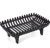BURNACE 18'' Cromwell Fire Basket - Cast Iron Black Heavy Duty Log and Coal Burner (Actual width 16.1'')