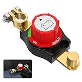 Battery Isolator Switch 12V-48V, 3rd Generation Top Post Battery Disconnect Switch Heavy-Duty, Battery Kill Switch for Car, Marine, Boat, RV, Negative On/Off
