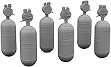 Eduard EDU648809 1/48 Brassin WWII US Army Air Force A-6 Oxygen Cylinder, 6 Pieces