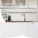 NOVECRAFTO Faux Wood Decorative Wall Panels - 12 Sheets Covering 5.53 sqm | 59.52 sqft Moisture Resistant Tongue and Groove Panelling - 96 cm x 48cm | 37.79 x 18.89 in – PVC, White Wood Grain Pattern