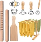 Pasta Making Tool Set, Pasta Drying Rack, Pasta Roller, Gnocchi Board, Wooden Pasta Cutter, Ravioli Cutter, Pasta Stamp Maker Cutter, Complete Pasta Making Accessories
